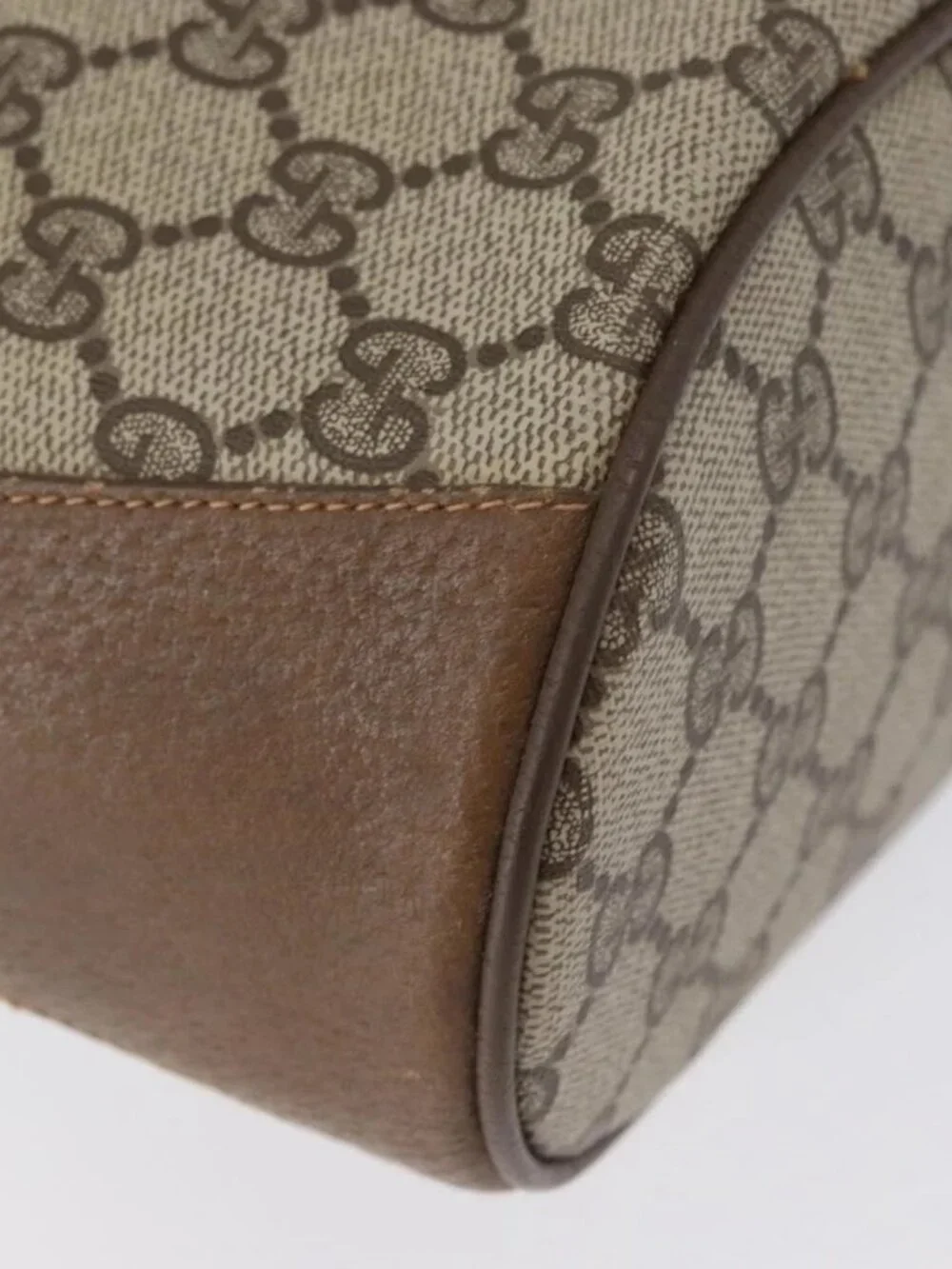 GUCCI GG Supreme Web Sherry Line Bag PVC Beige Gold 904 02 081 Auth ep13481 - Picture 4 of 16